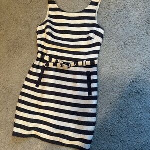 Striped Navy and White Dress